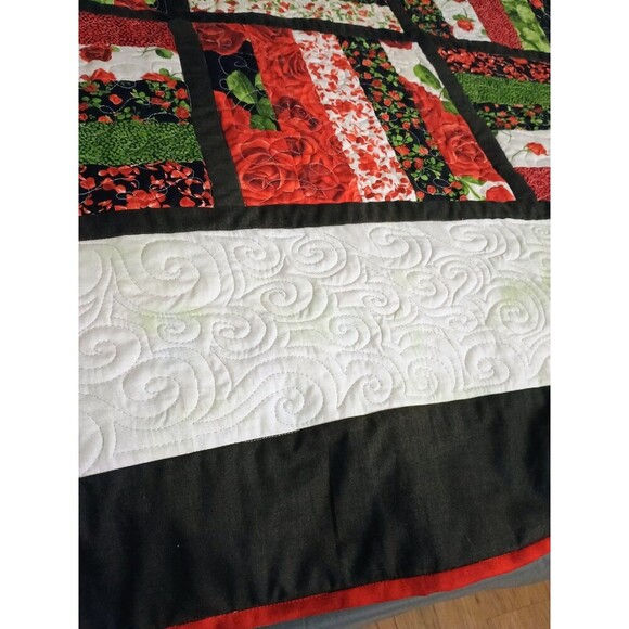 Handmade 100% Cotton 72x82 Quilt - Picture 4 of 5